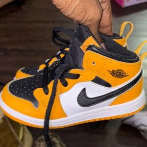 Nike Kids' Black, White, and Orange Sneakers